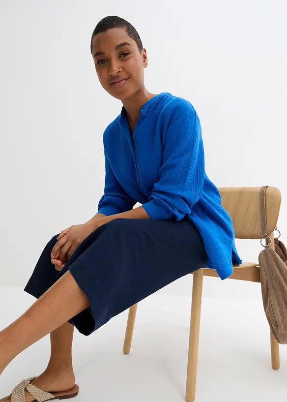 Chemisier long en gaze de coton, bonprix