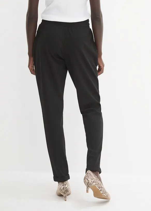 Pantalon jogger en viscose m&eacute;lang&eacute;e, bonprix