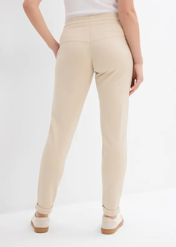 Pantalon jogger en viscose m&eacute;lang&eacute;e, bonprix