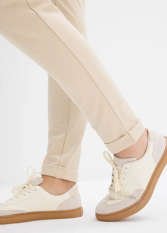 Pantalon jogger en viscose m&eacute;lang&eacute;e, bonprix