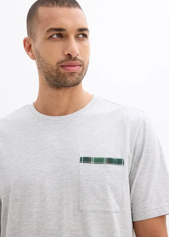 Pyjashort avec T-shirt &agrave; poche poitrine, bonprix