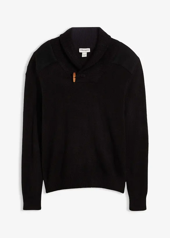 Pull en fine maille &agrave; col ch&acirc;le, bonprix