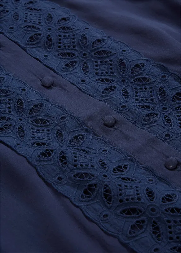 Bluse mit Spitze aus softem Viskose-Mix, bonprix