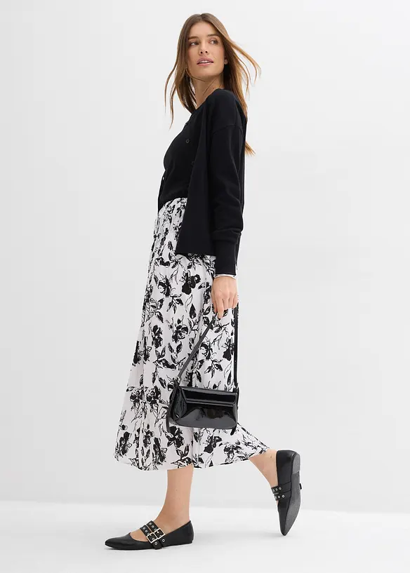 Midirock aus softer Viskose, bonprix