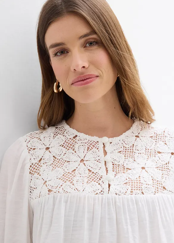 Bluse aus flie&szlig;endem Viskose-Mix, bonprix