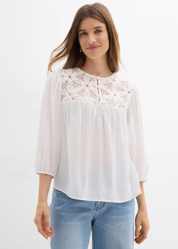 Bluse aus flie&szlig;endem Viskose-Mix, bonprix