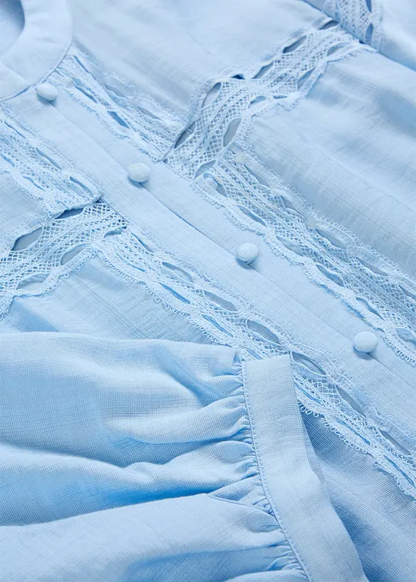 Bluse aus bestickter Baumwolle, bonprix