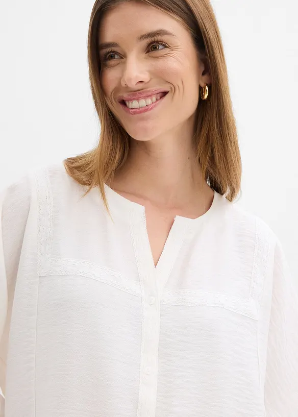 Bluse aus Baumwolle mit weiten &Auml;rmeln, bonprix