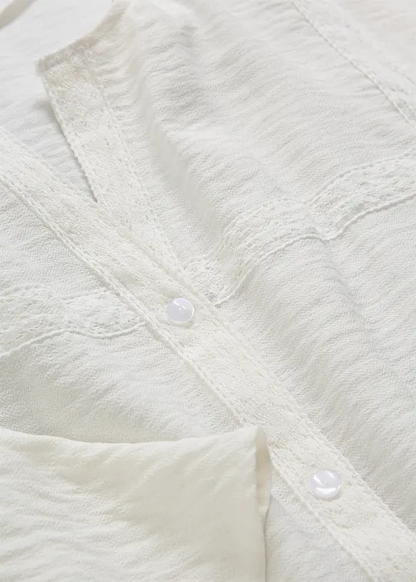 Bluse aus Baumwolle mit weiten &Auml;rmeln, bonprix