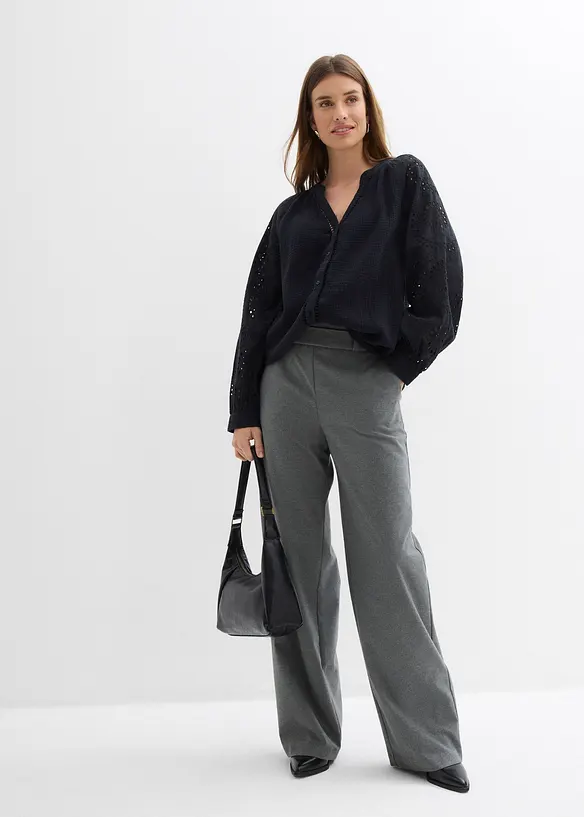 Tunikabluse aus luftigem Musselin, bonprix