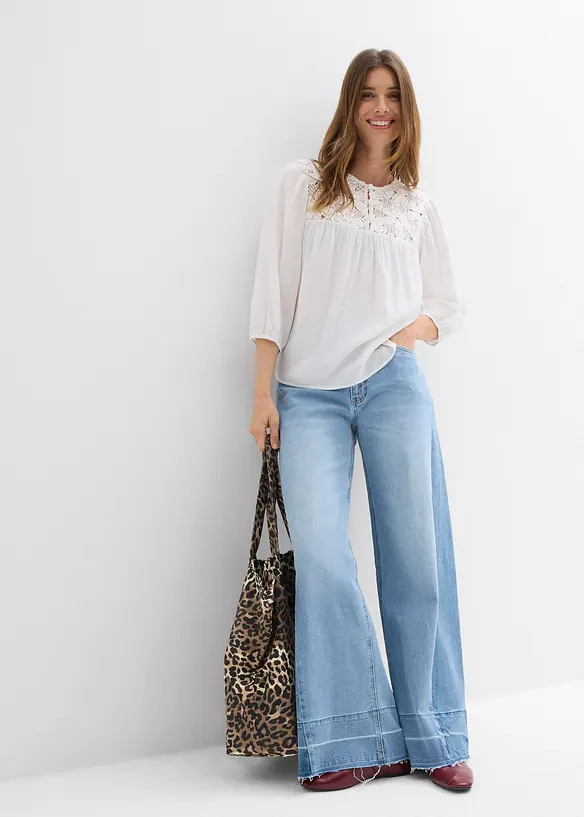 Bluse aus flie&szlig;endem Viskose-Mix, bonprix