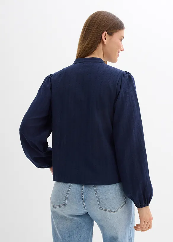 Bluse aus bestickter Baumwolle, bonprix