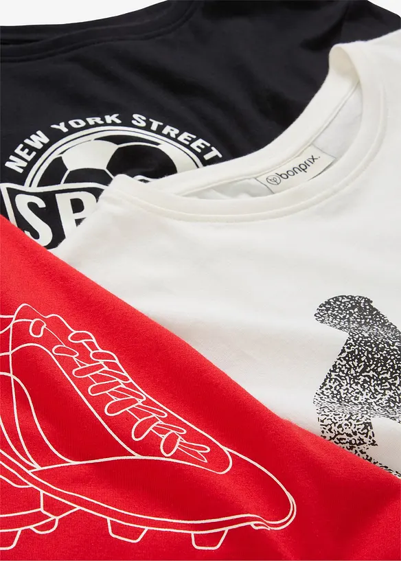 T-Shirt aus reiner Bio-Baumwolle (3er Pack), bonprix