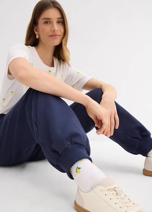 Pantalon sweat 100% coton, bonprix