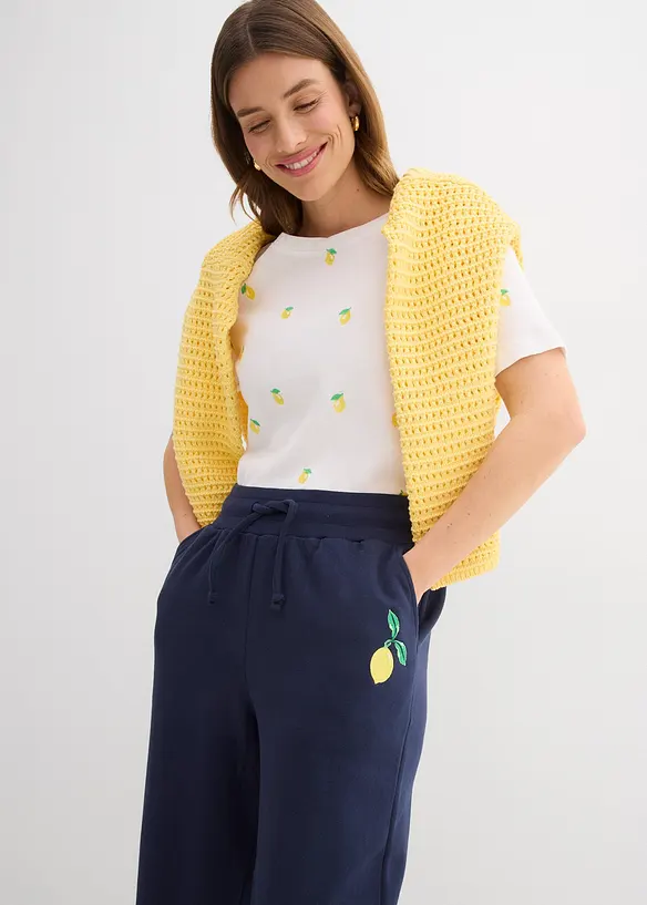 Pantalon sweat 100% coton, bonprix