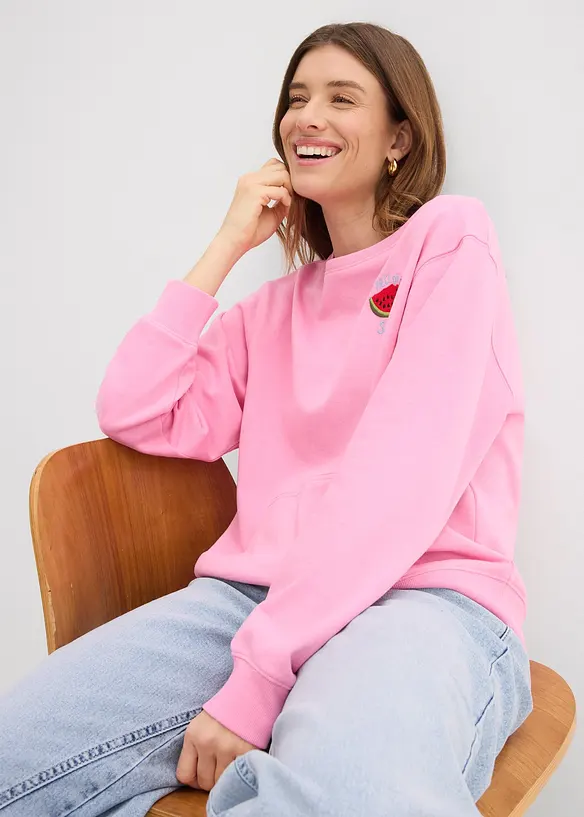 Sweatshirt aus reiner Baumwolle, bonprix