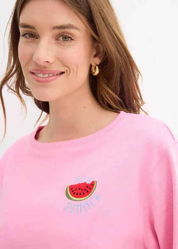 Sweatshirt aus reiner Baumwolle, bonprix