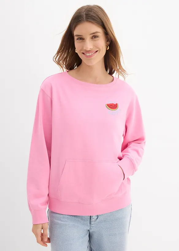 Sweatshirt aus reiner Baumwolle, bonprix
