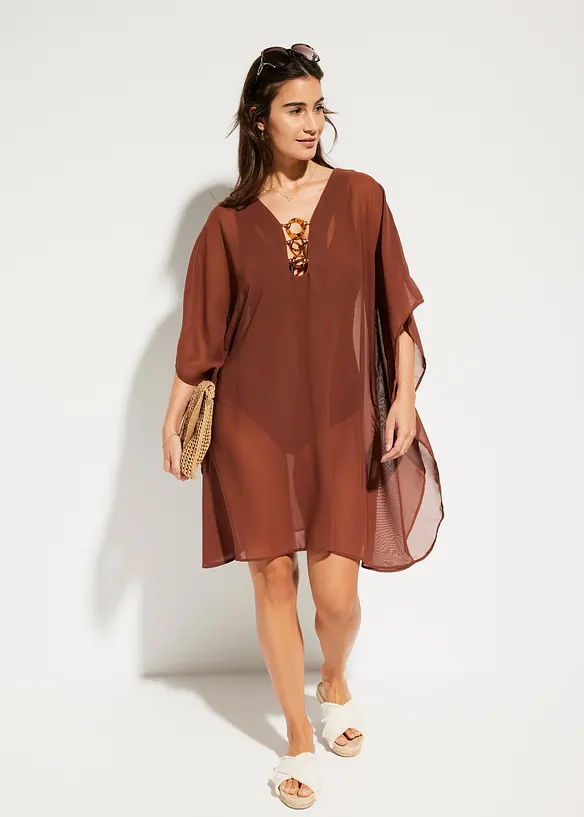 Strandtunika aus leichtem Chiffon, bonprix