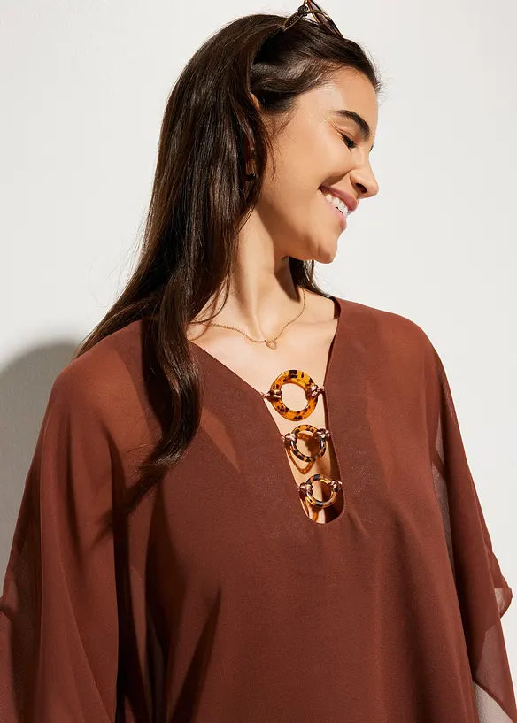 Strandtunika aus leichtem Chiffon, bonprix
