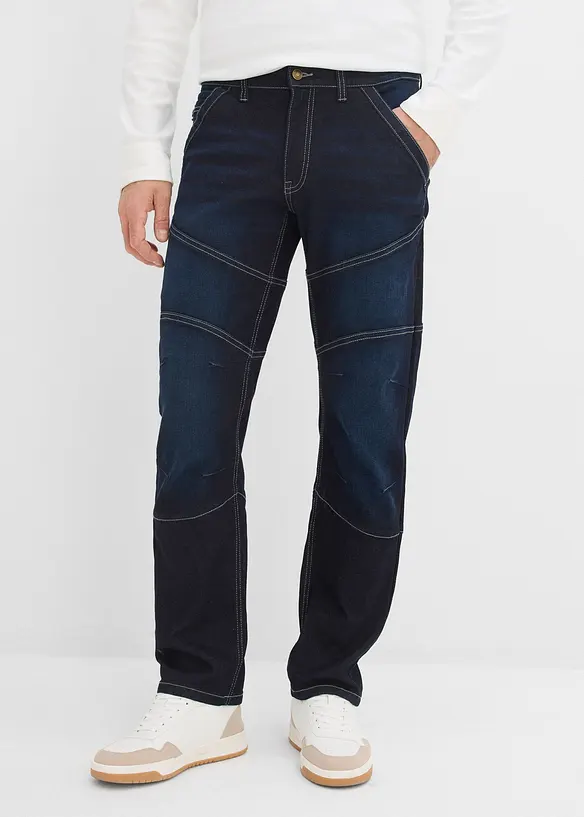 Jean regular et droit &agrave; taille extensible, bonprix