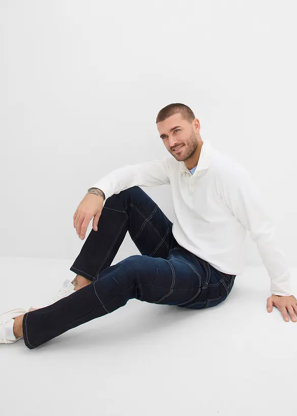 Jean regular et droit &agrave; taille extensible, bonprix