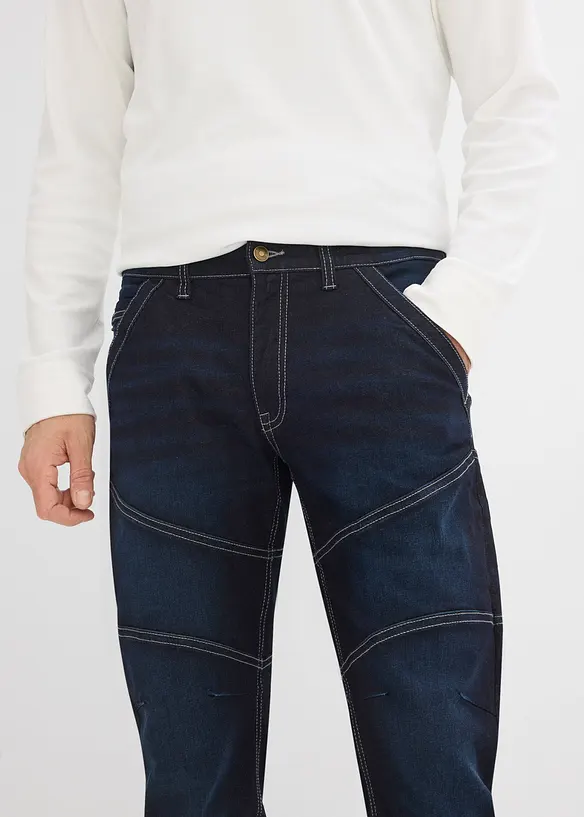 Jean regular et droit &agrave; taille extensible, bonprix