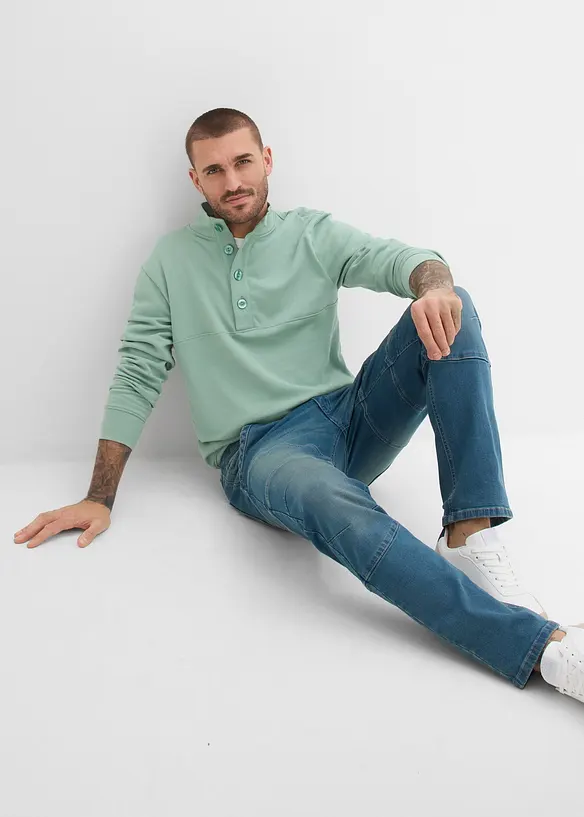 Jean regular et droit &agrave; taille extensible, bonprix