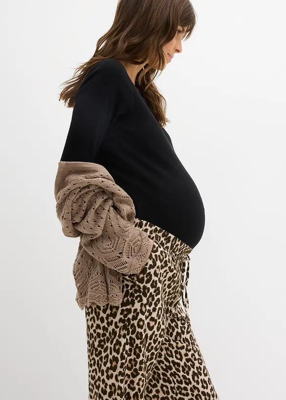 Pantalon de grossesse 2en1 en gaze de coton, bonprix