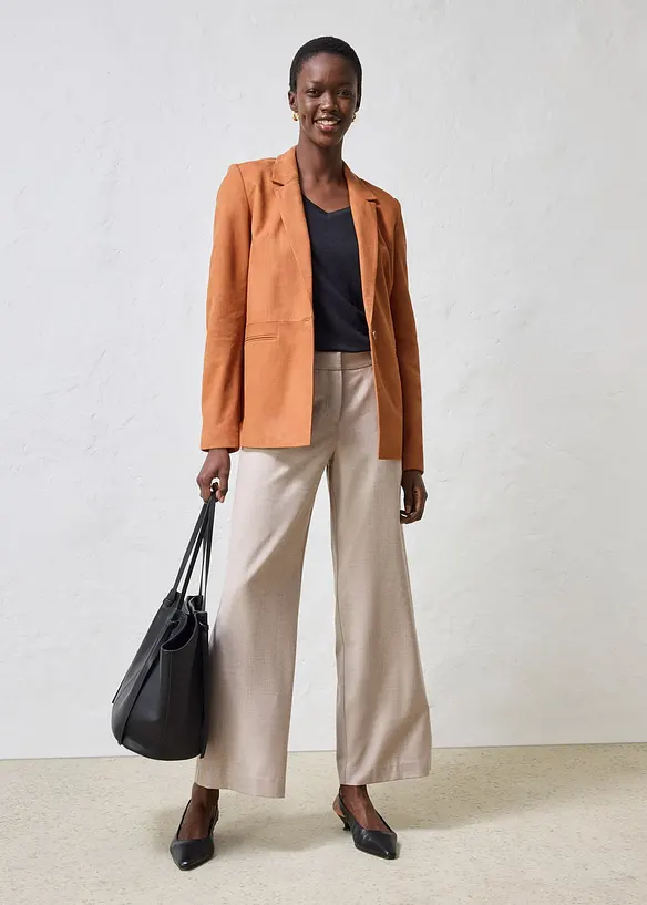 Blazer en cuir velours, bonprix