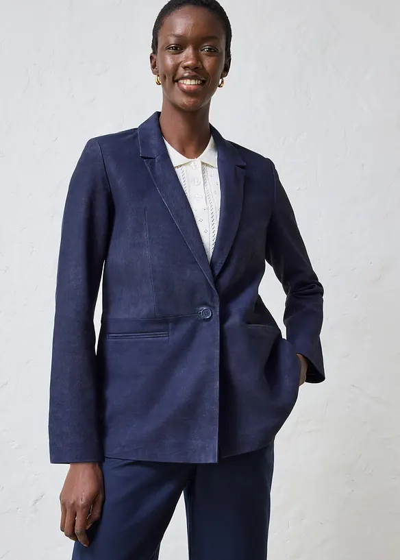 Blazer en cuir velours, bonprix