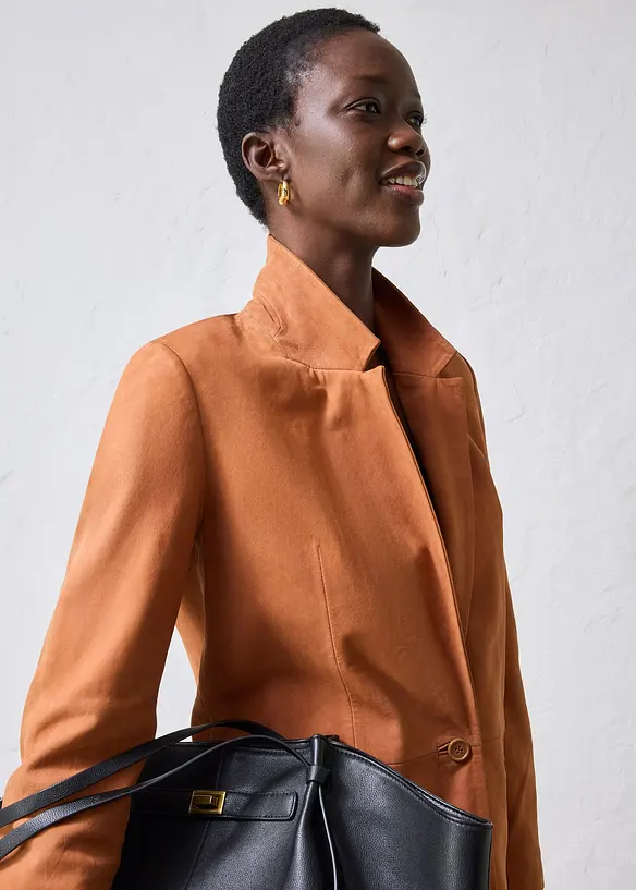 Blazer en cuir velours, bonprix