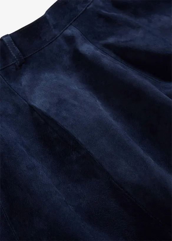 Midirock aus weichem Verloursleder, bonprix