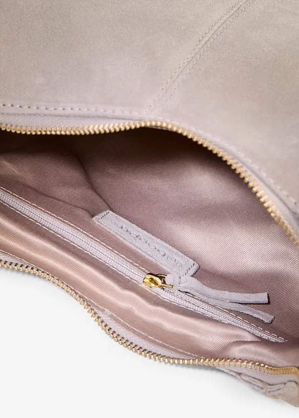 Umh&auml;ngetasche aus Veloursleder, bonprix