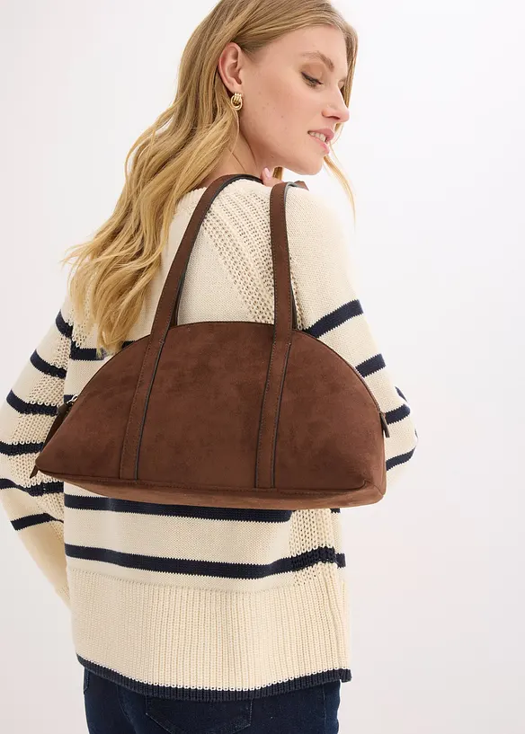 Umh&auml;ngetasche in Velourslederoptik, bonprix