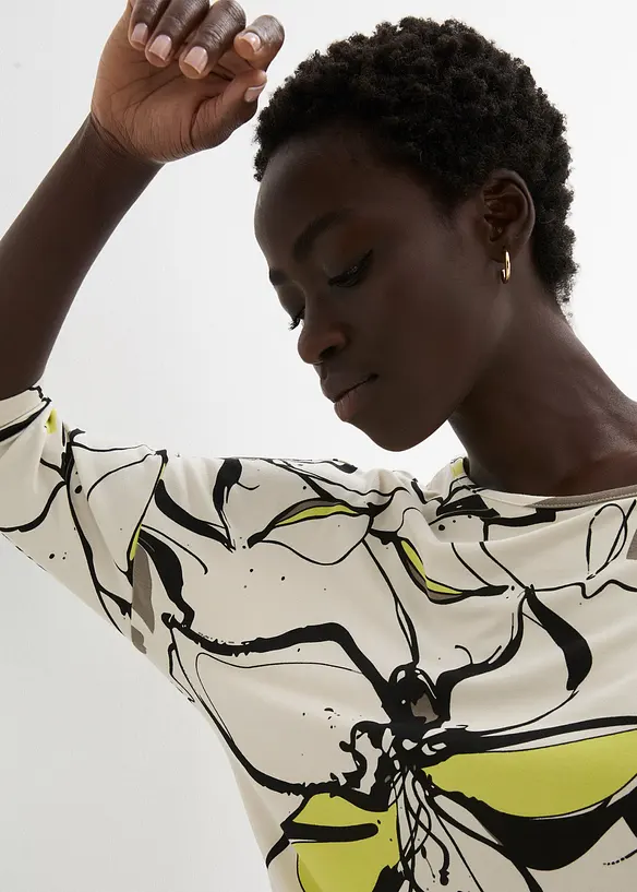 T-shirt manches chauve-souris &agrave; imprim&eacute; floral, bonprix