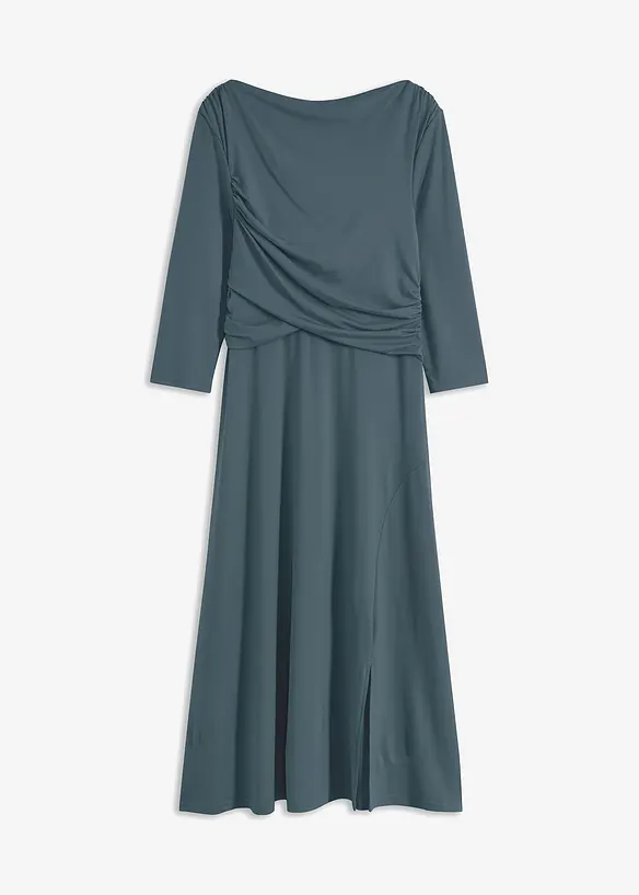 drapiertes Midikleid mit 3/4 &Auml;rmel, bonprix