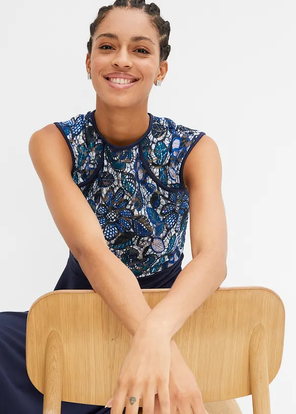 Robe midi avec dentelle, bonprix