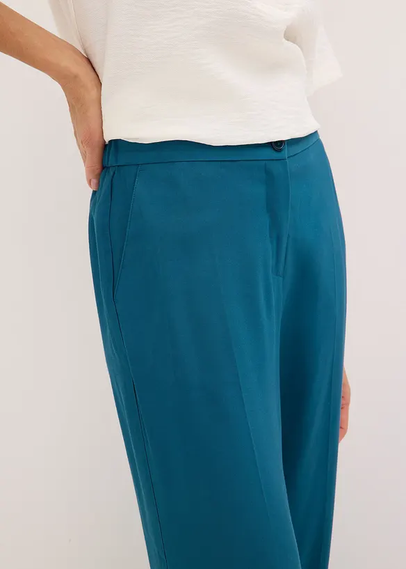 Pantalon large et l&eacute;ger &agrave; pinces, bonprix