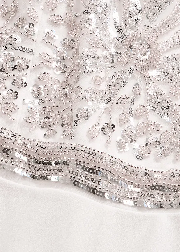 Combinaison de mari&eacute;e en cr&ecirc;pe textur&eacute; avec perles brod&eacute;es, bonprix