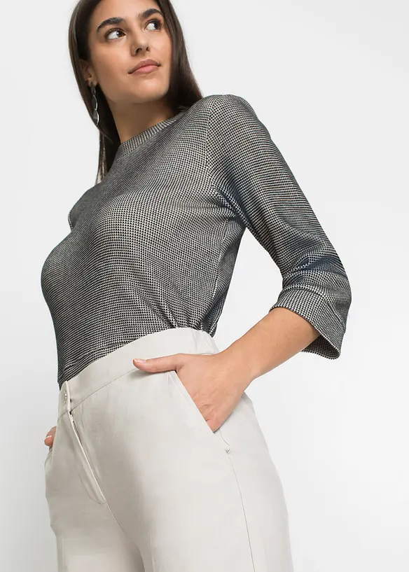 Pantalon large et l&eacute;ger &agrave; pinces, bonprix