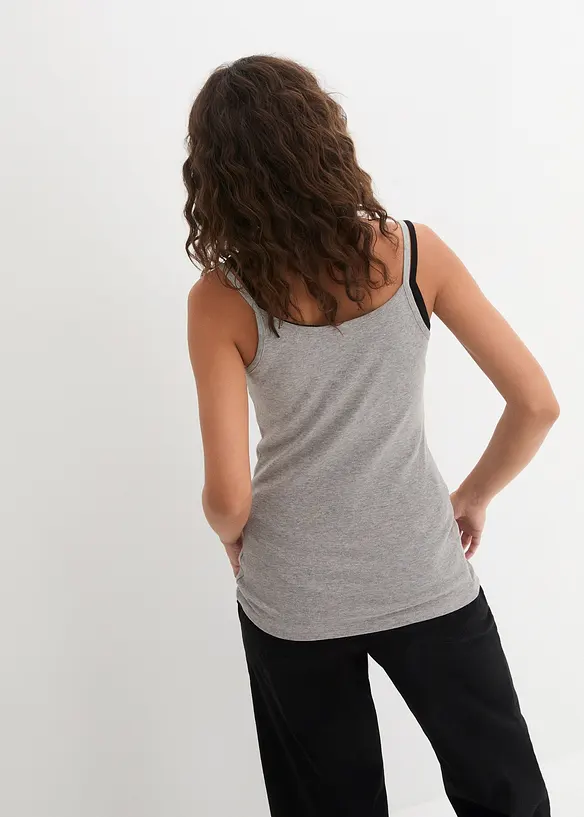 Spaghettitr&auml;ger-Top aus reiner Baumwolle (3er Pack), bonprix