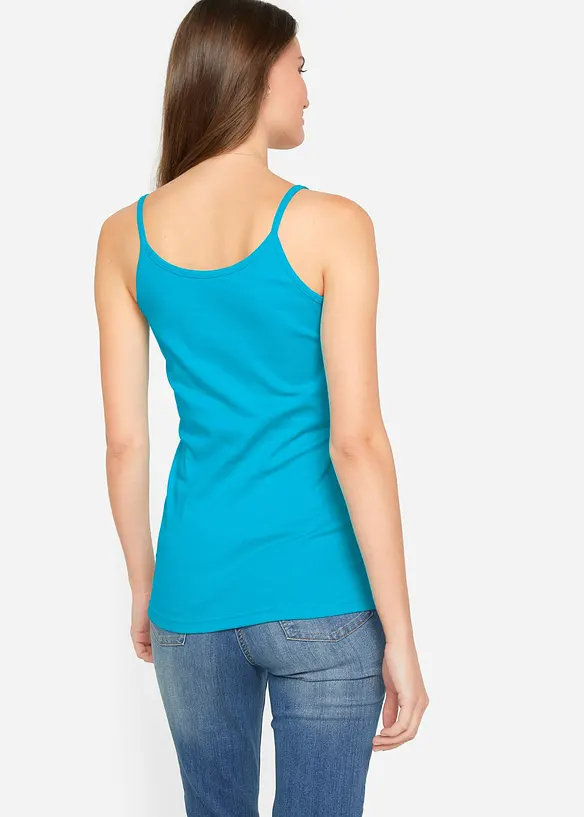 Lot de 3 tops &agrave; bretelles spaghetti 100% coton, bonprix