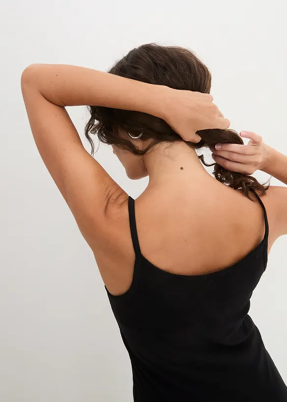 Spaghettitr&auml;ger-Top aus reiner Baumwolle (3er Pack), bonprix