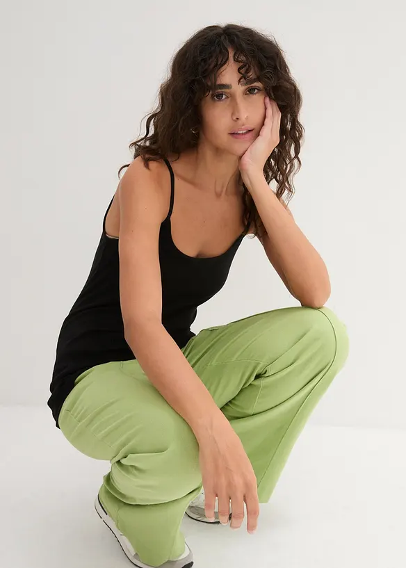 Spaghettitr&auml;ger-Top aus reiner Baumwolle (3er Pack), bonprix