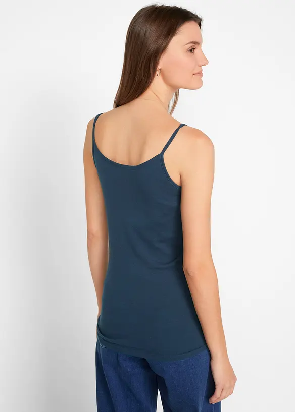 Spaghettitr&auml;ger-Top aus reiner Baumwolle (3er Pack), bonprix