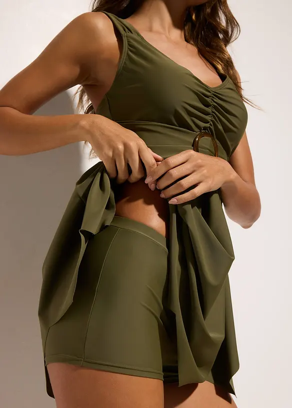 Tankini long (ens. 2 pces) &agrave; larges bretelles, bonprix