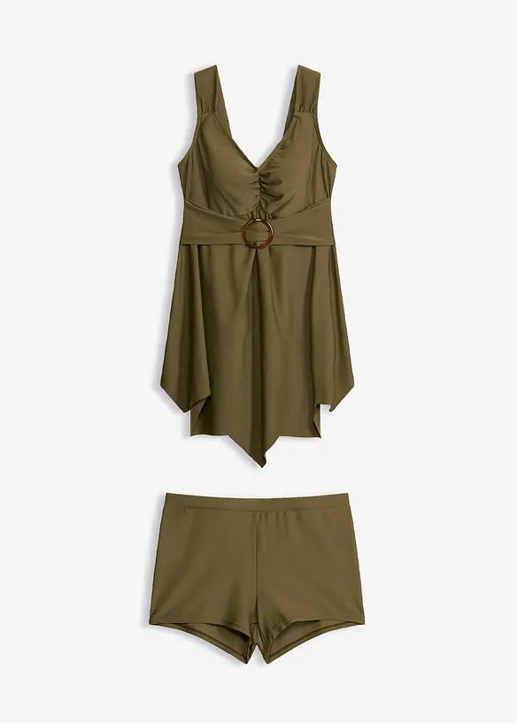 Tankini long (ens. 2 pces) &agrave; larges bretelles, bonprix