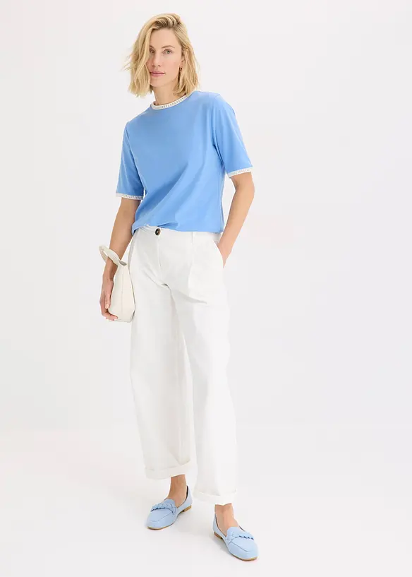 Shirt mit Spitzenborte, bonprix