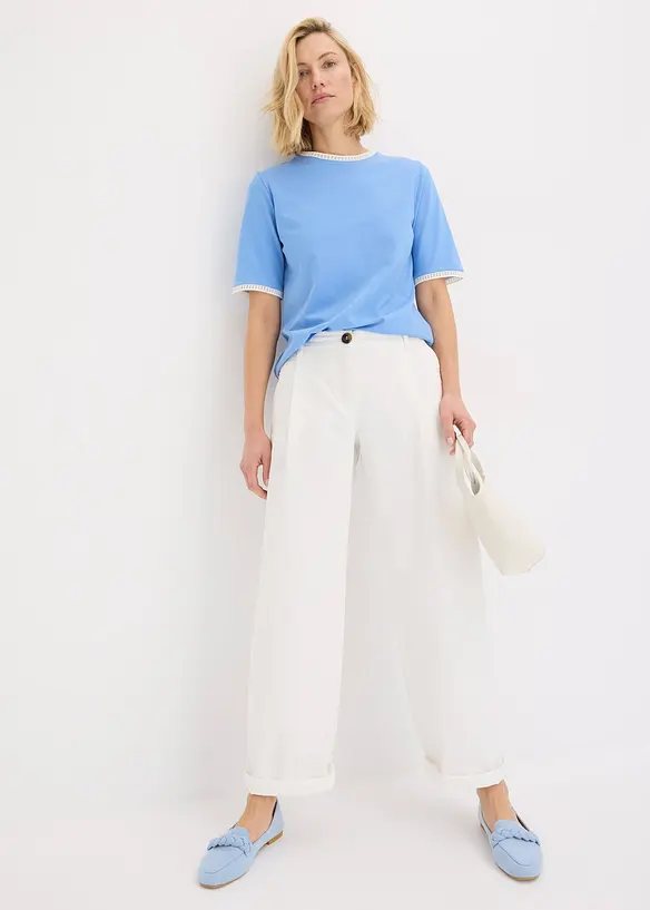 Shirt mit Spitzenborte, bonprix